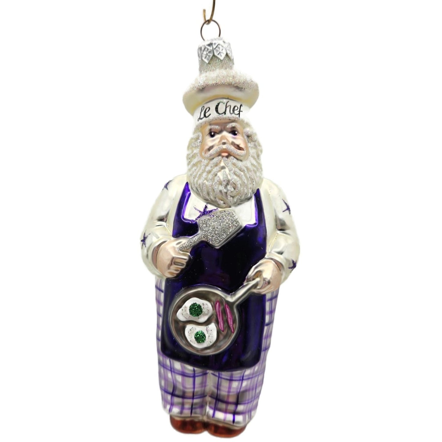 Patricia Breen Sunnyside Up Santa Green Eggs Ham Le Chef Christmas Ornament CO