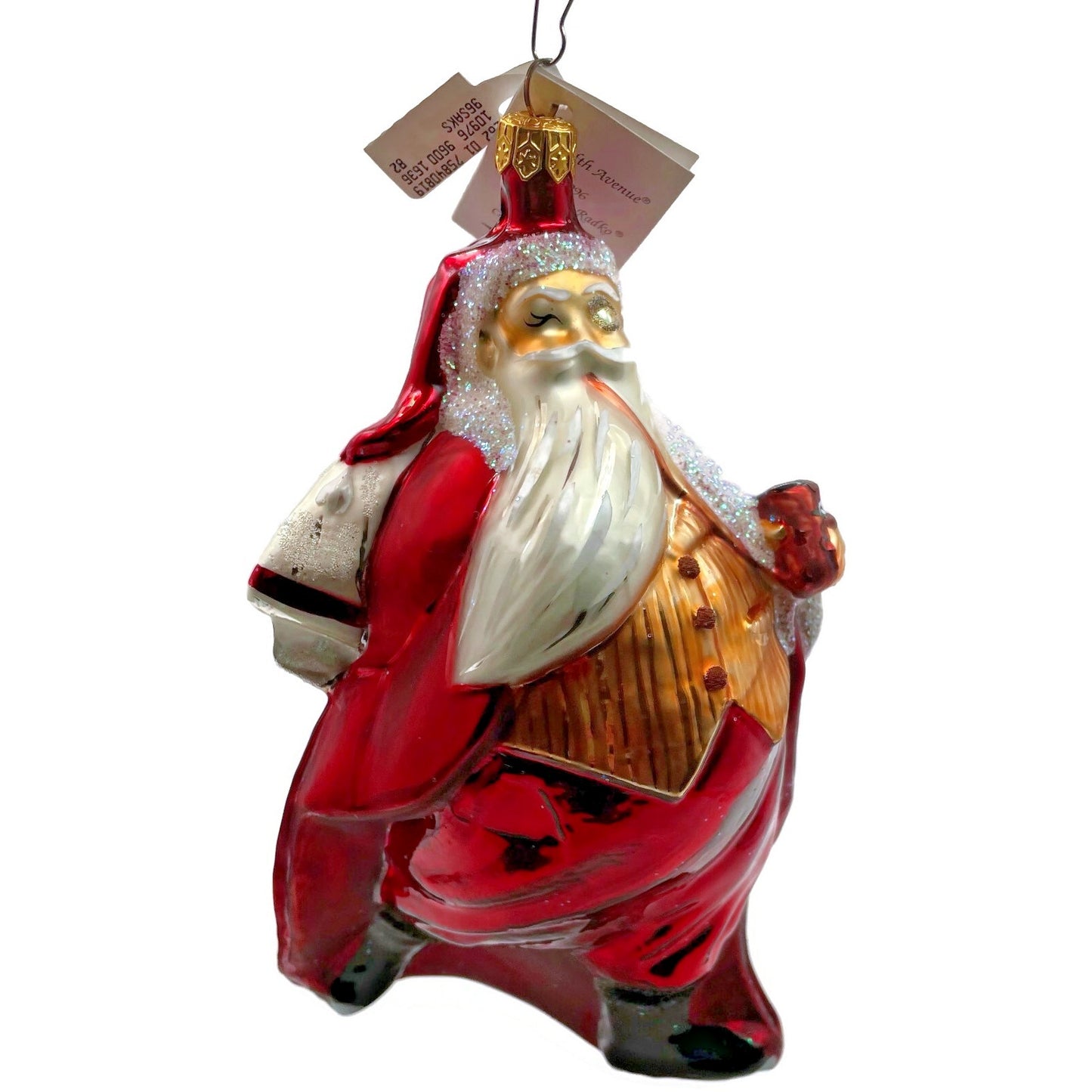 Christopher Radko Santa Calls Limited Edition Saks 5th Avenue Christmas Ornament