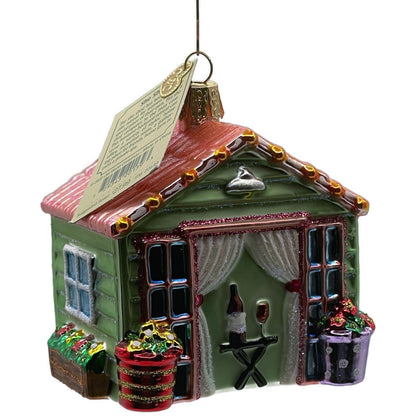 She Shed Ornament Old World Christmas Garden Yard Blown Glass Christmas Tree OWC