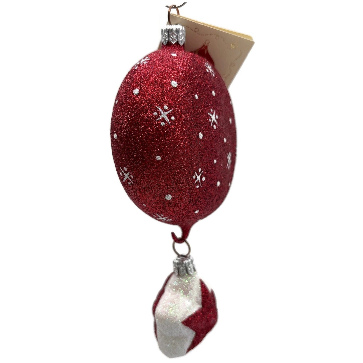 Patricia Breen Snowface Medallion With Star Red 2 Part Christmas Ornament CO