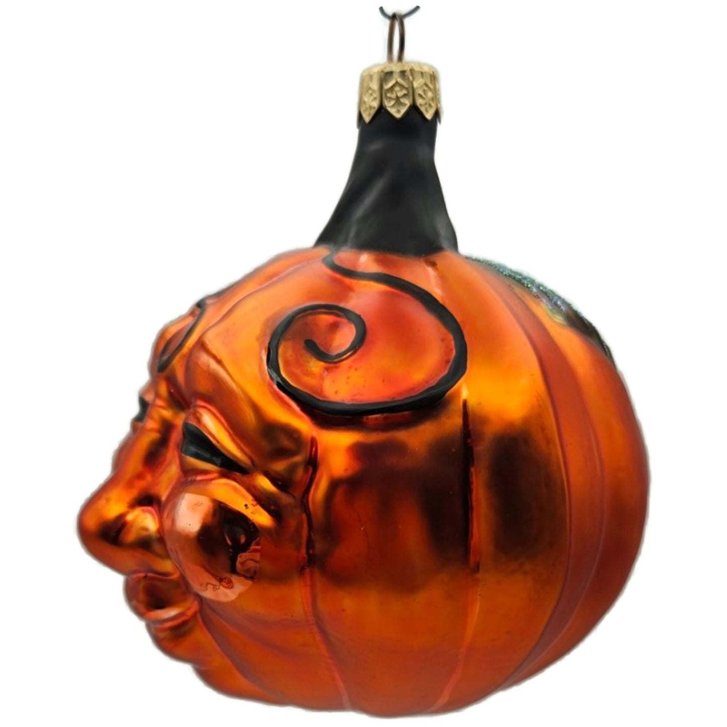Patricia Breen Halloween Fanciful Pumpkin Orange Matte Christmas Ornament 9812