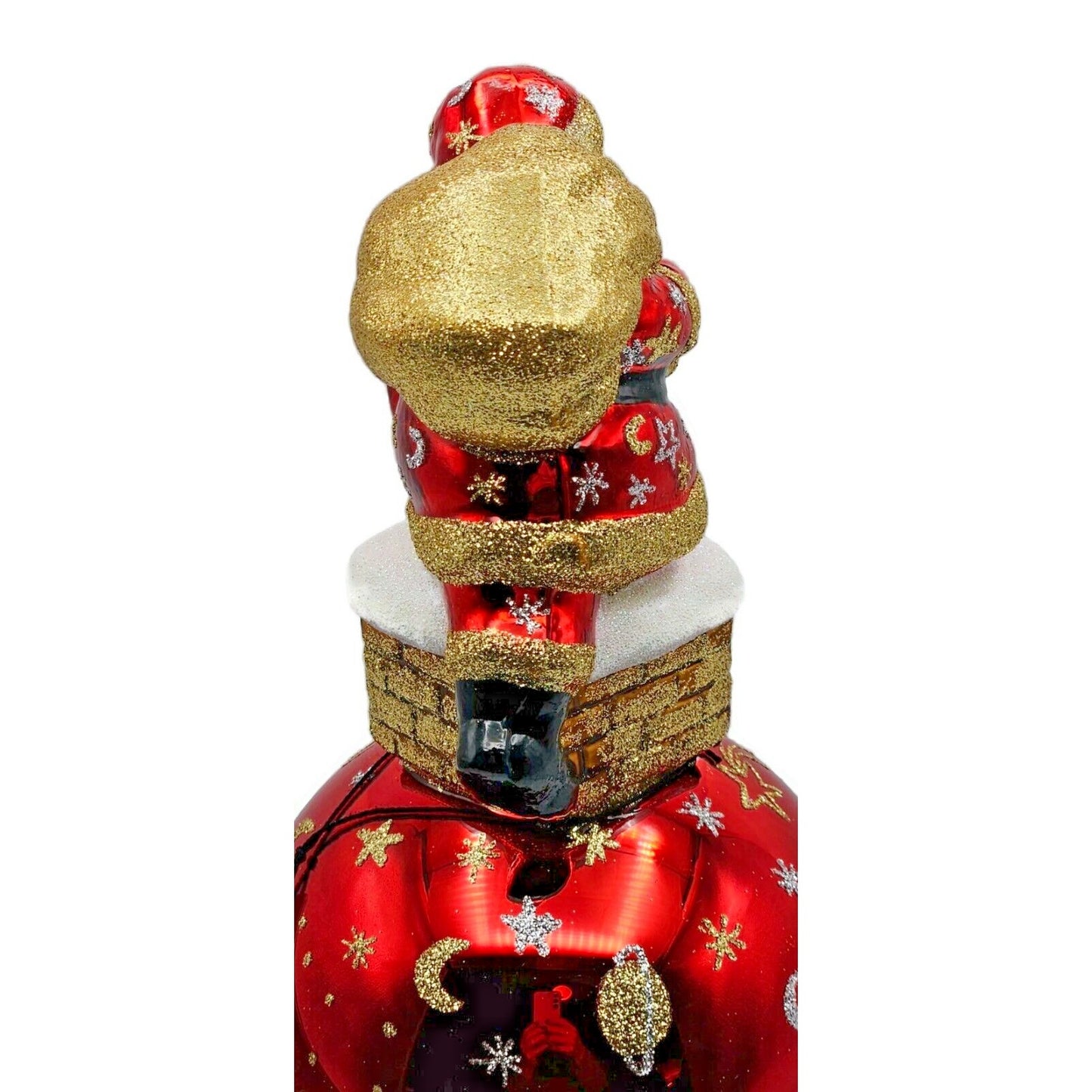David Strand Santa is Coming Celestial Reflector Finial Tree Topper DS1178