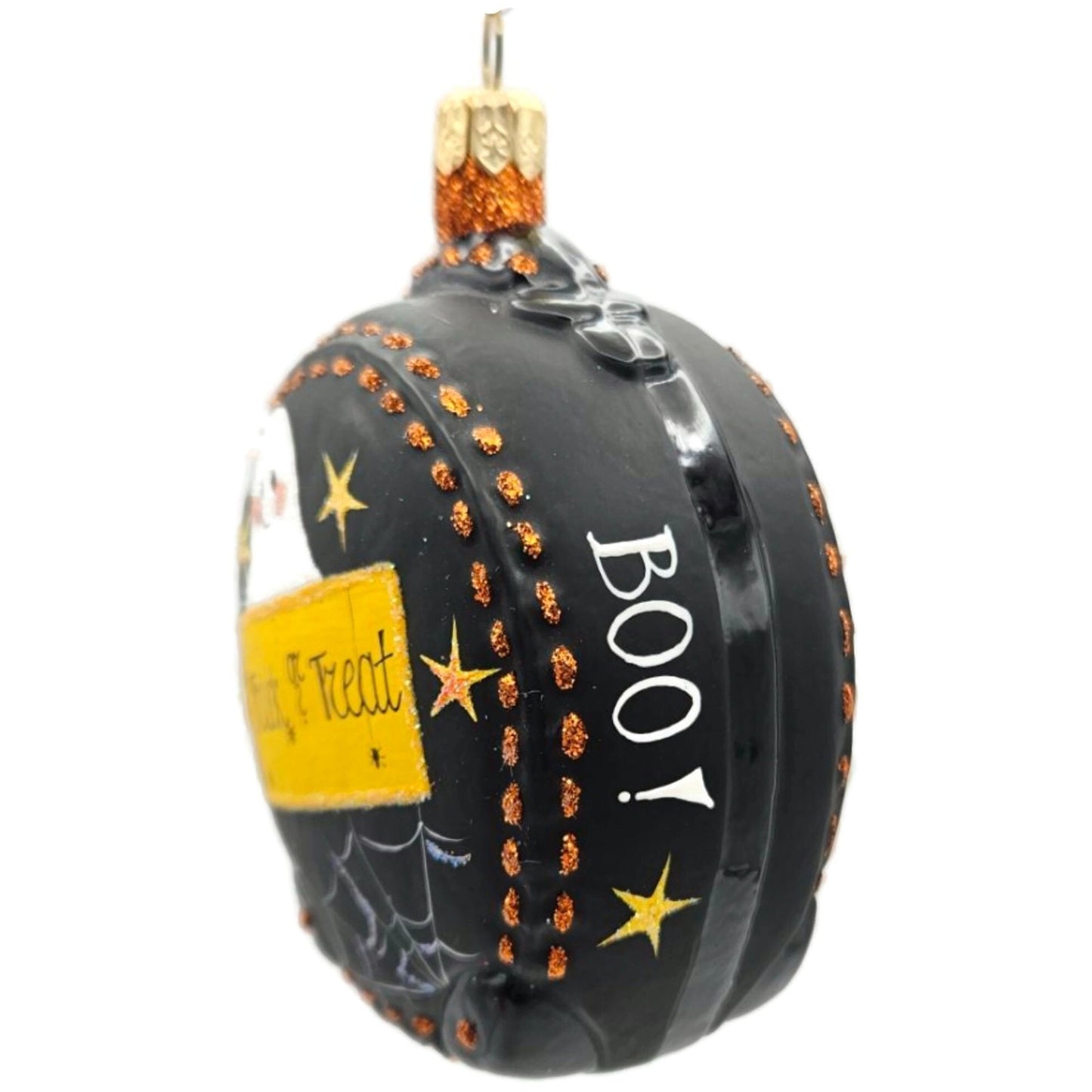 Patricia Breen Journey With Me Black Pumpkin Stars Halloween Christmas Ornament