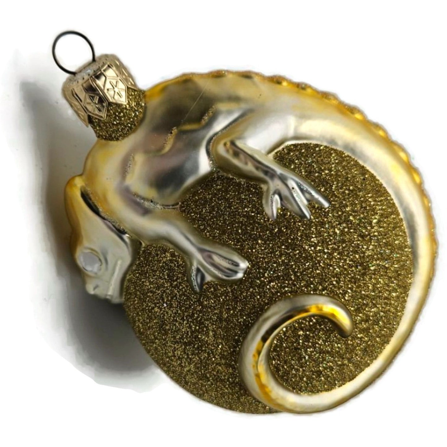 Patricia Breen Chameleon Gold Glittered Christmas Holiday Tree Ornament