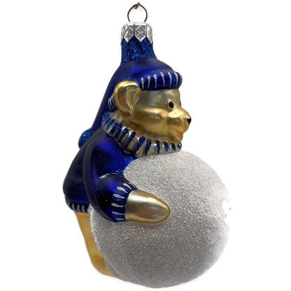 Patricia Breen Henry The Baby Bear Blue Snowball Glass Christmas Tree Ornament