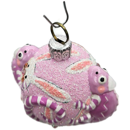 Patricia Breen For James Twice Bunnies Pink Chameleon Easter Christmas Ornament