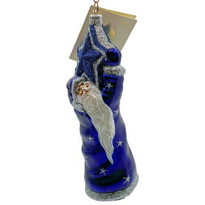 Patricia Breen Ornament Topping the Tannenbaum Blue Stars Christmas Tree Decor