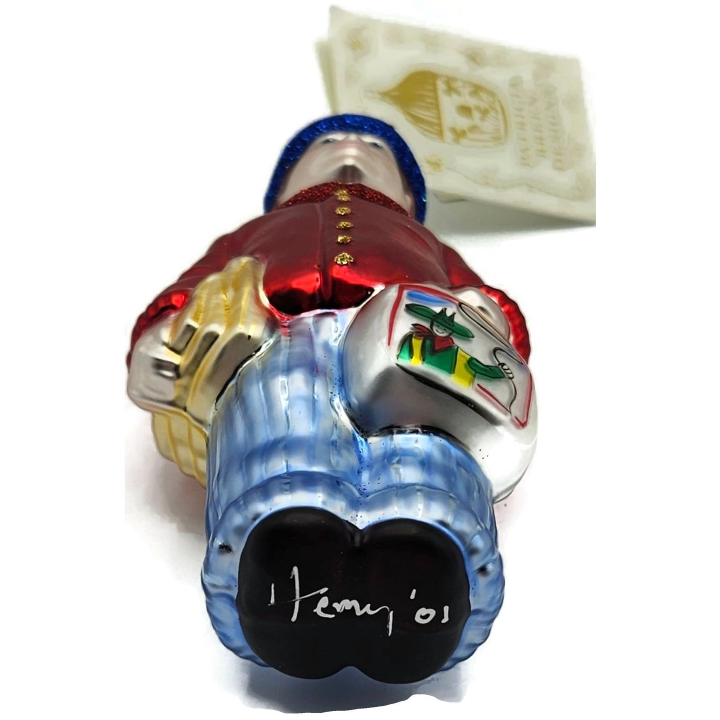 Patricia Breen Henrys First Day Of School Red Blue Signed Christmas Ornament