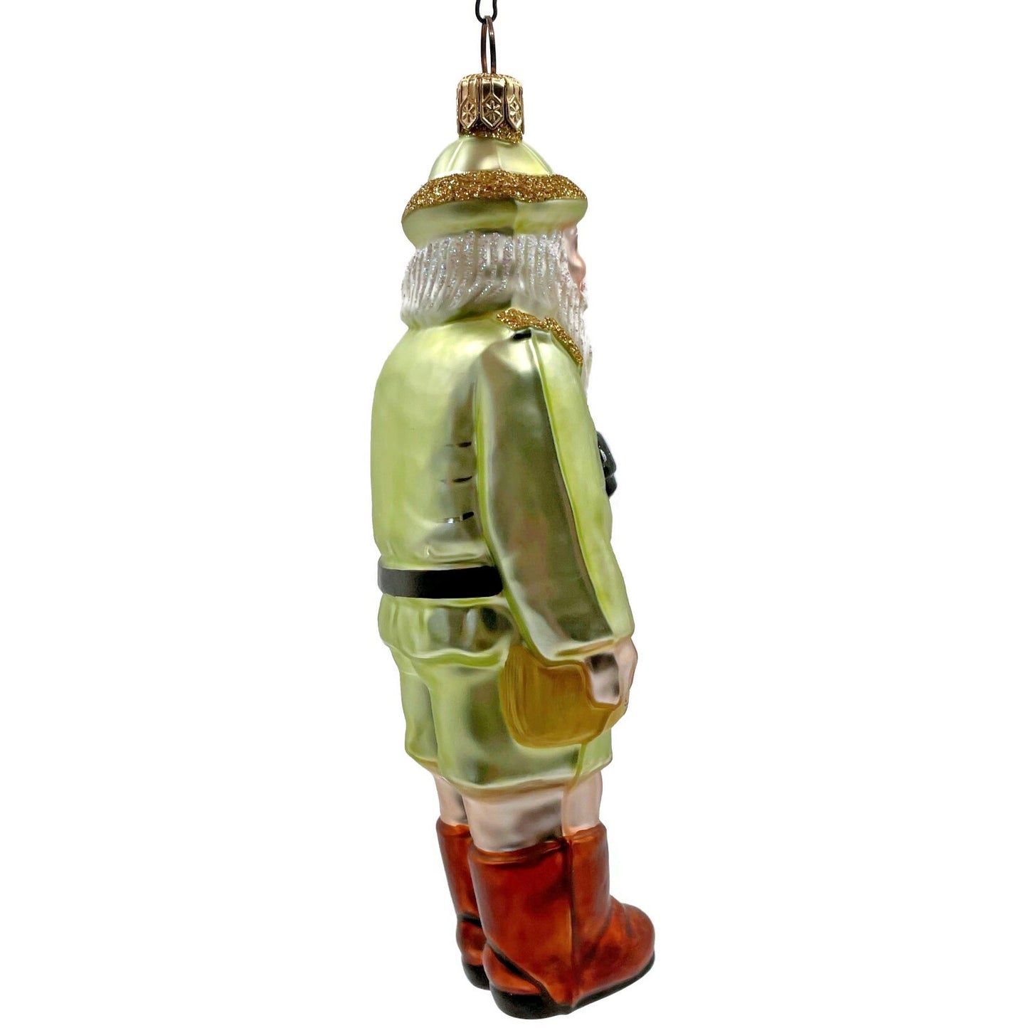 Patricia Breen Safari Santa Claus Khaki Africa Green Christmas Tree Ornament