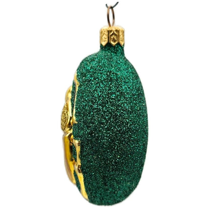 Patricia Breen Cleopatras Scarab Green Gold Beetle Glass Christmas Ornament 9709