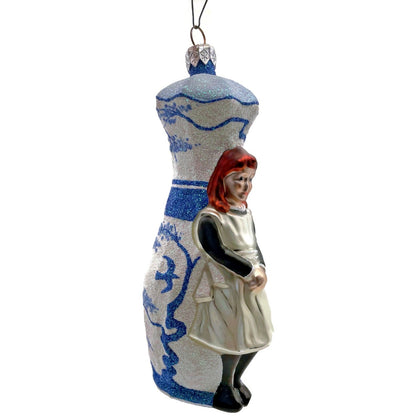 Patricia Breen Girl with Vase Boits Daughter Chinoiserie Christmas Tree Ornament