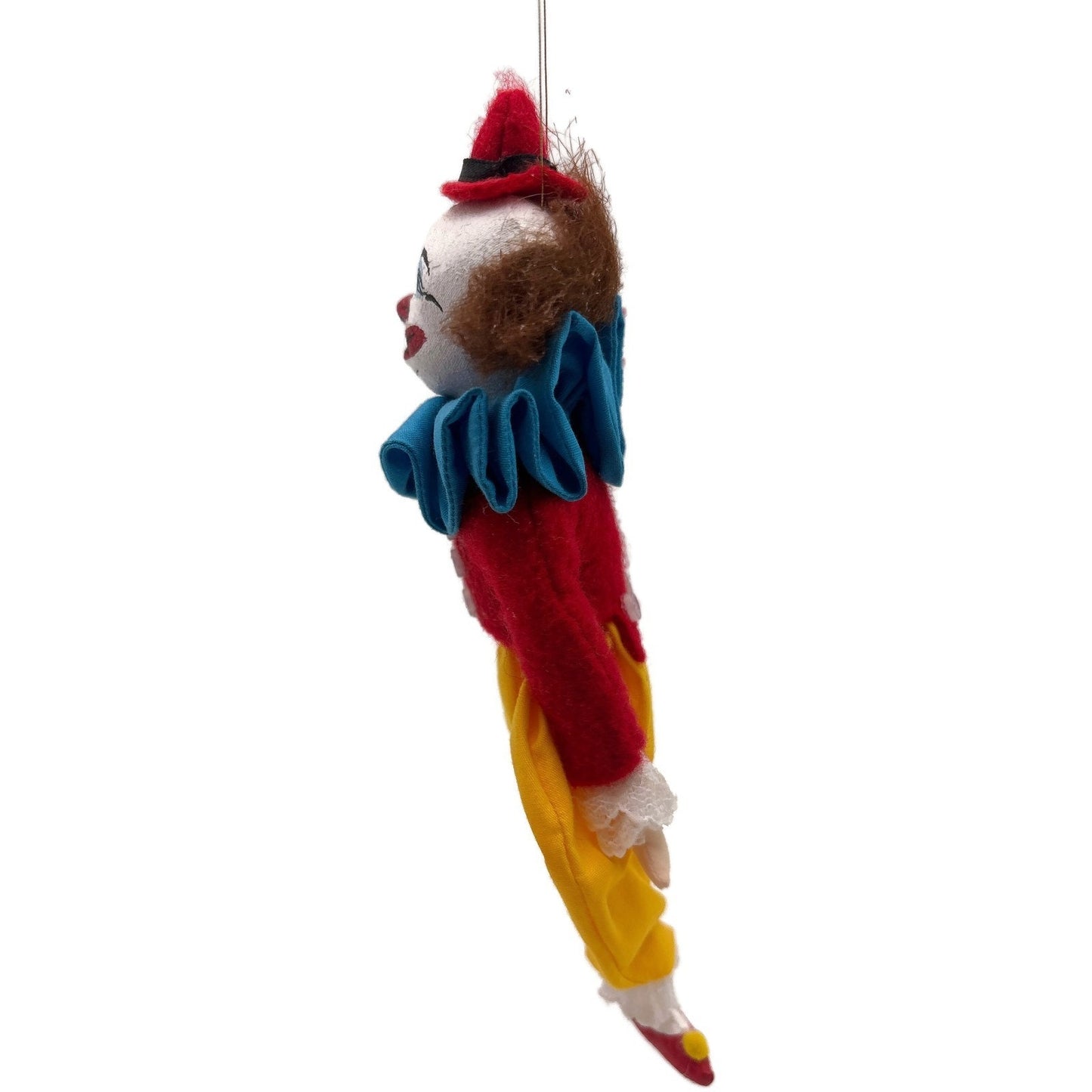 Gladys Boalt Circus Clown Rose Red Handmade Fabric Christmas Tree Ornament 1993