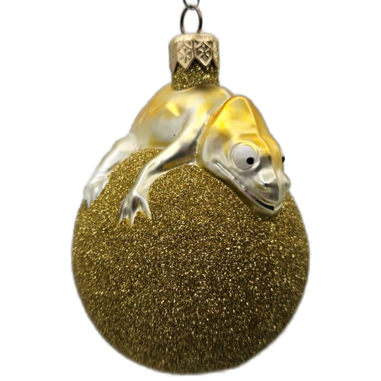 Patricia Breen Chameleon Gold Glittered Christmas Holiday Tree Ornament