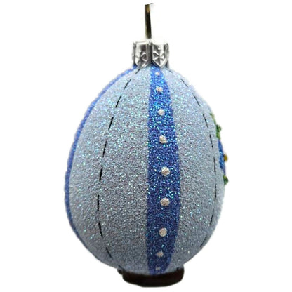 Patricia Breen Easter Egg Masquerade Forget-Me-Not Floral Christmas Ornament