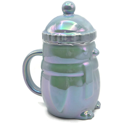 Starbucks Penguin Coffee Mug Hat Lid Limited Edition Iridescent Ceramic 14 oz