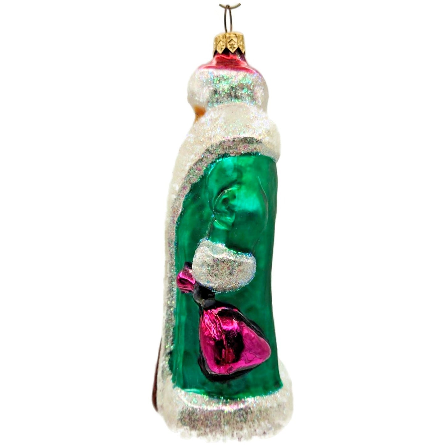 Christopher Radko Aqua Russian Santa Green Christmas Tree Ornament 91-112-7