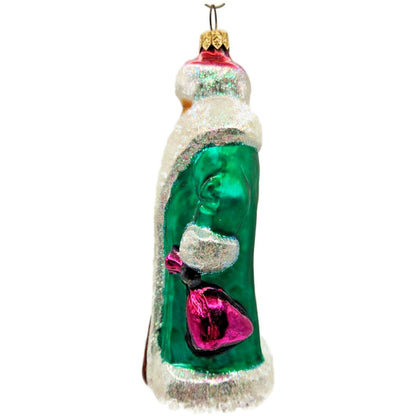 Christopher Radko Aqua Russian Santa Green Christmas Tree Ornament 91-112-7