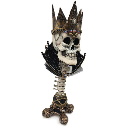 Katherine’s Collection Krooked Kingdoom Skeleton King Halloween Candle Holder