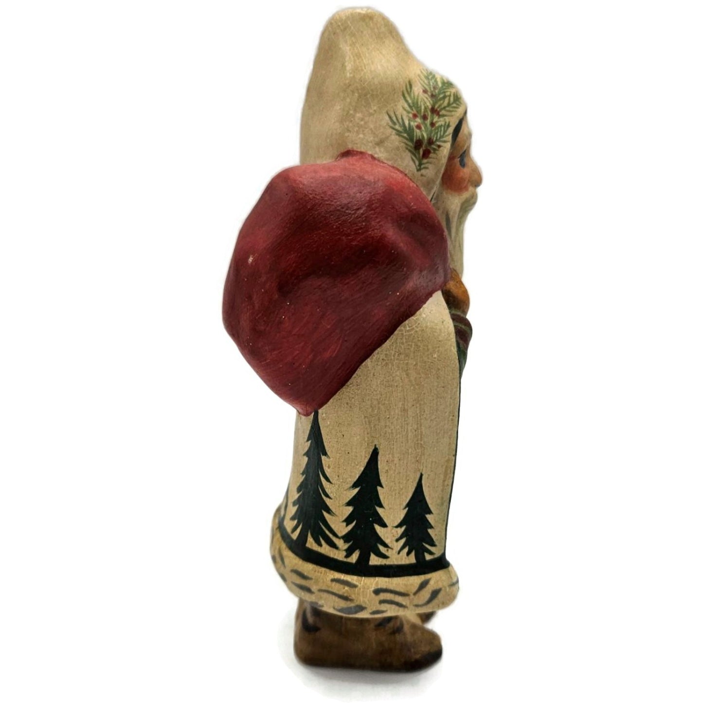 Vaillancourt Scherenschnitte Father Christmas Chalkware Folk Art Figurine 3599