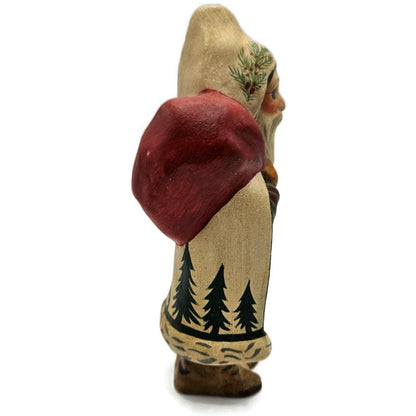 Vaillancourt Scherenschnitte Father Christmas Chalkware Folk Art Figurine 3599