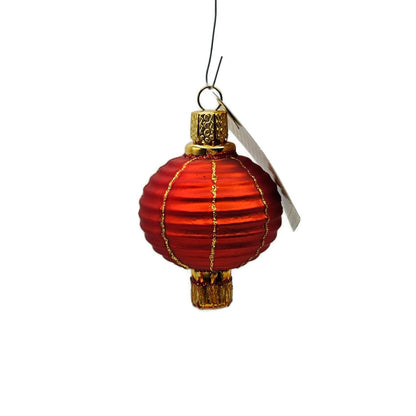 Old World Christmas Chinese Lantern Red Gold Ribbed OWC Holiday Tree Ornament
