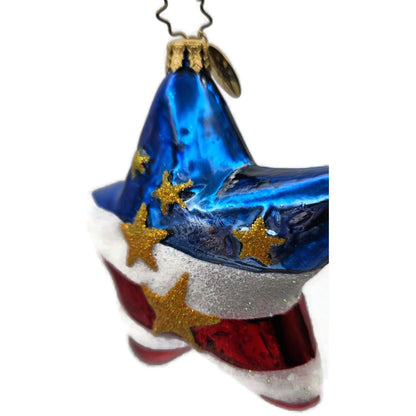 Christopher Radko Freedom Star Patriotic Memorial Christmas Ornament 01-0928-0