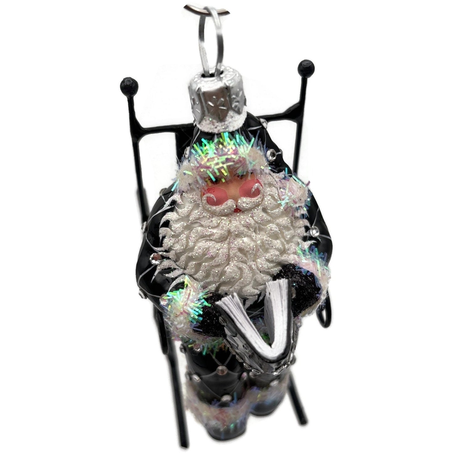 Patricia Breen Fitzgerald Santa Black Rocking Chair Standing Christmas Ornament