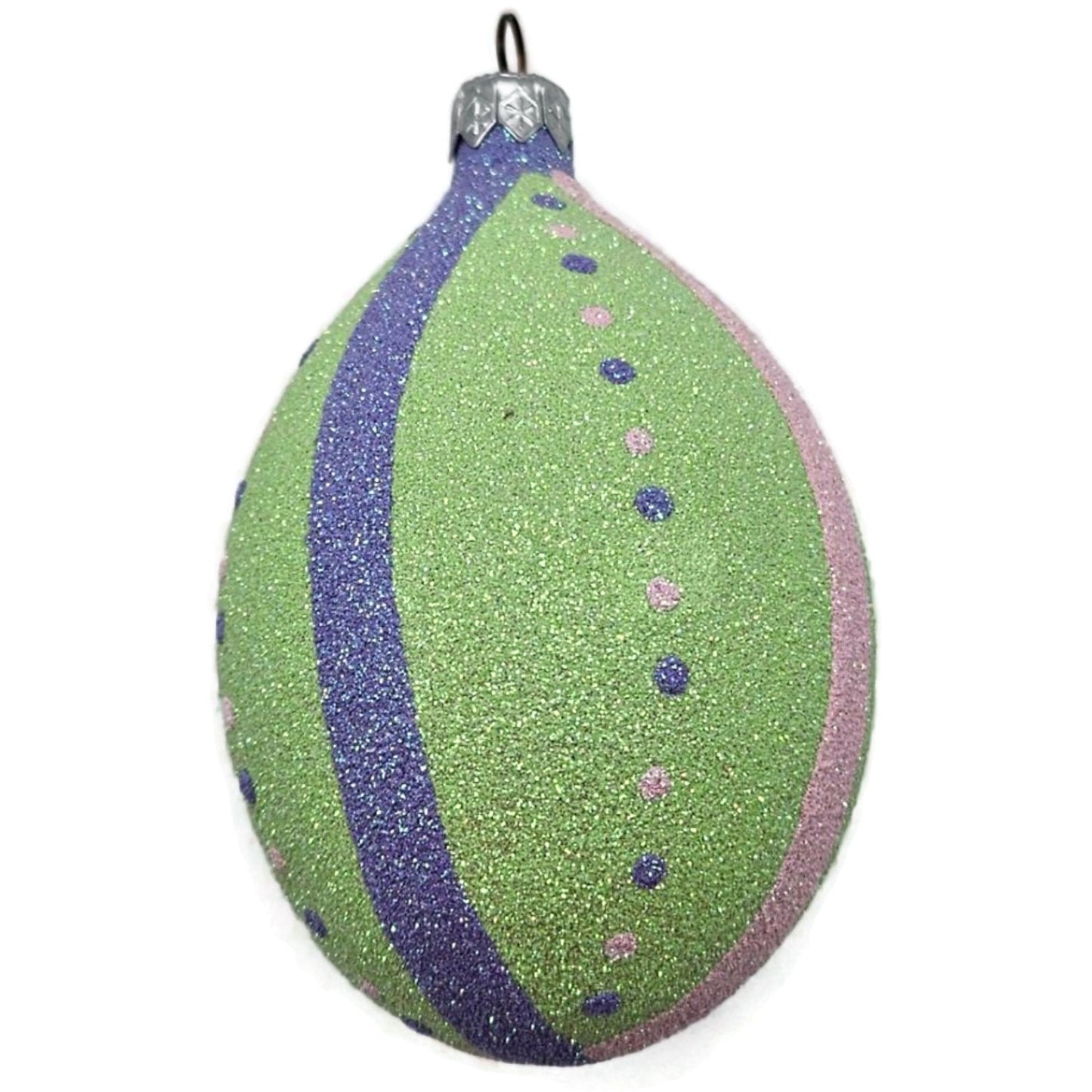 Patricia Breen Easter Egg Green Thin Stripe Easter Christmas Tree Ornament