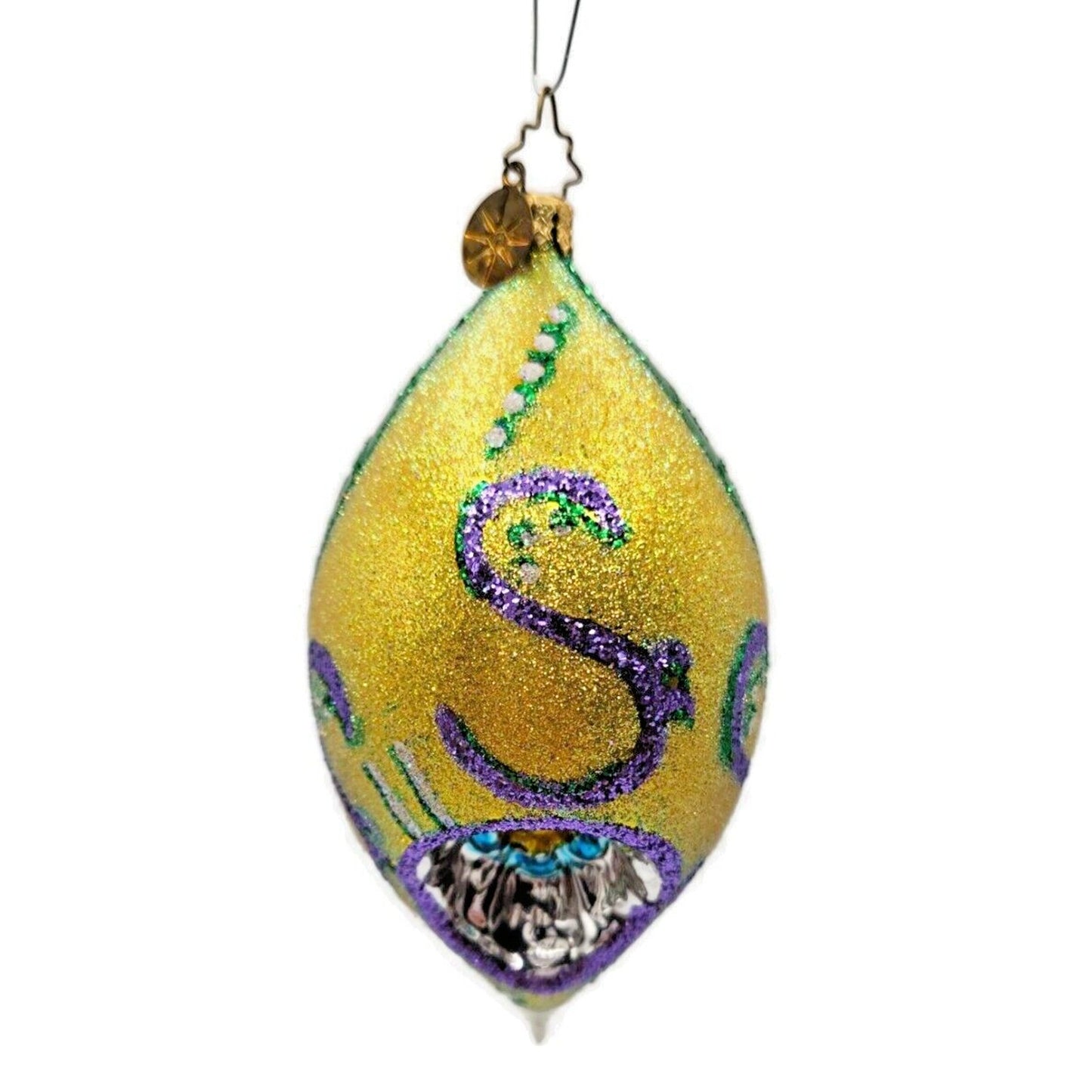 Christopher Radko Fantasia Mod Elegance Reflector Christmas Tree Decor Ornament