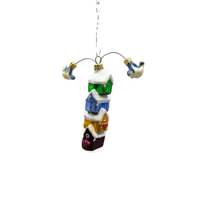 Christopher Radko Mobile Birdhouse Tweets Blue Birds Christmas Tree Ornament