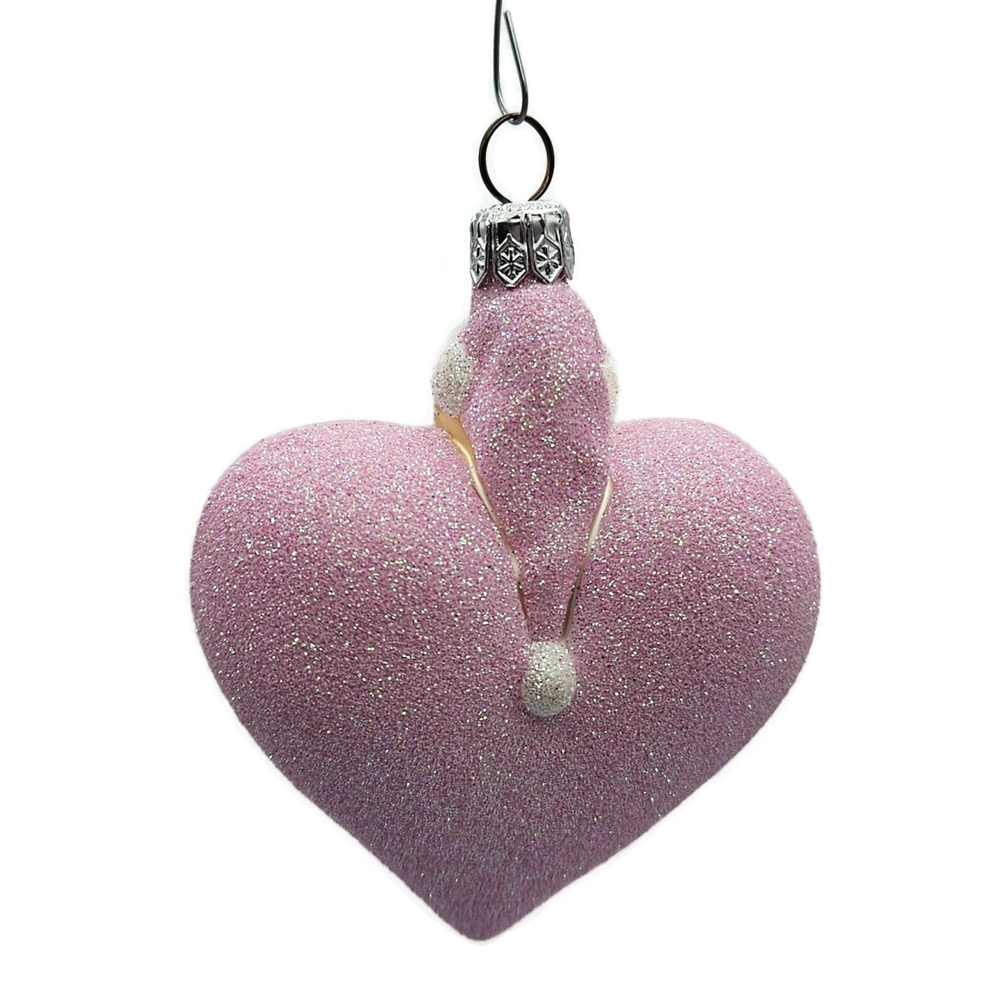 Patricia Breen Santa du Coeur Pink Heart Valentines Christmas Tree Ornament