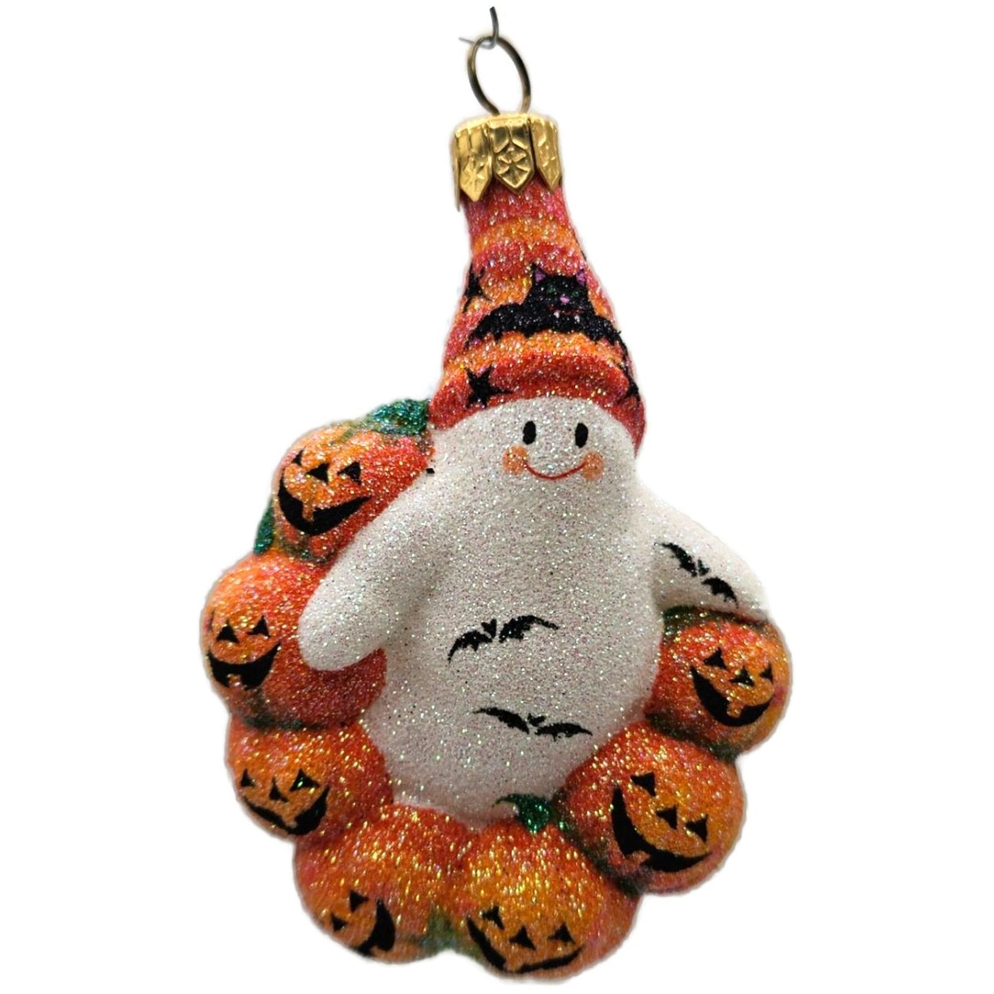 Patricia Breen Jack-o-Wreath Bat Orange Pumpkins Halloween Christmas Ornament