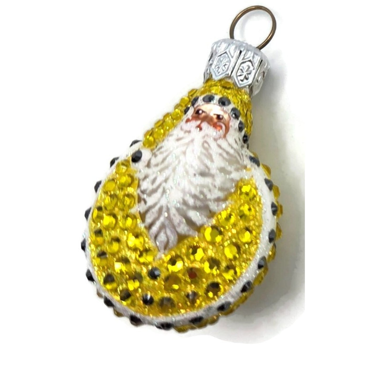 Patricia Breen Ladybug Noel Yellow Jeweled Polka Dots Spring Christmas Ornament