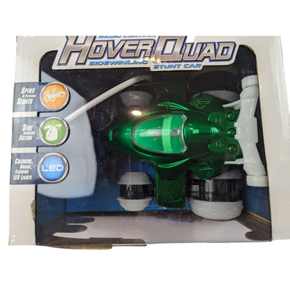 Mindscope Hover Quad Sidewinding Stunt Car Remote Control LED Lights Green NEW