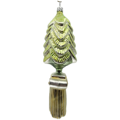 Christopher Radko Classic Christmas Column With Tree Green Ornament 93-408-0