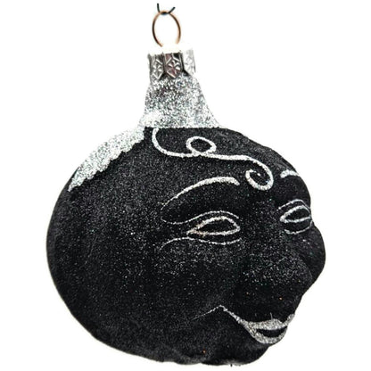 Patricia Breen Halloween Fanciful Pumpkin Black Silver Christmas Ornament 9812