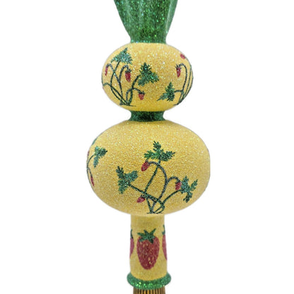 Patricia Breen Wild Strawberry Finial Fruit Yellow Green Christmas Tree Topper