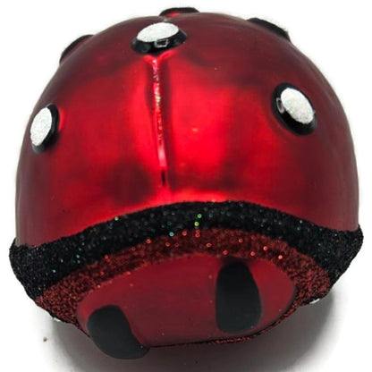 Patricia Breen Ladybug Santa Red Black Polka Dots Bug Christmas Tree Ornament