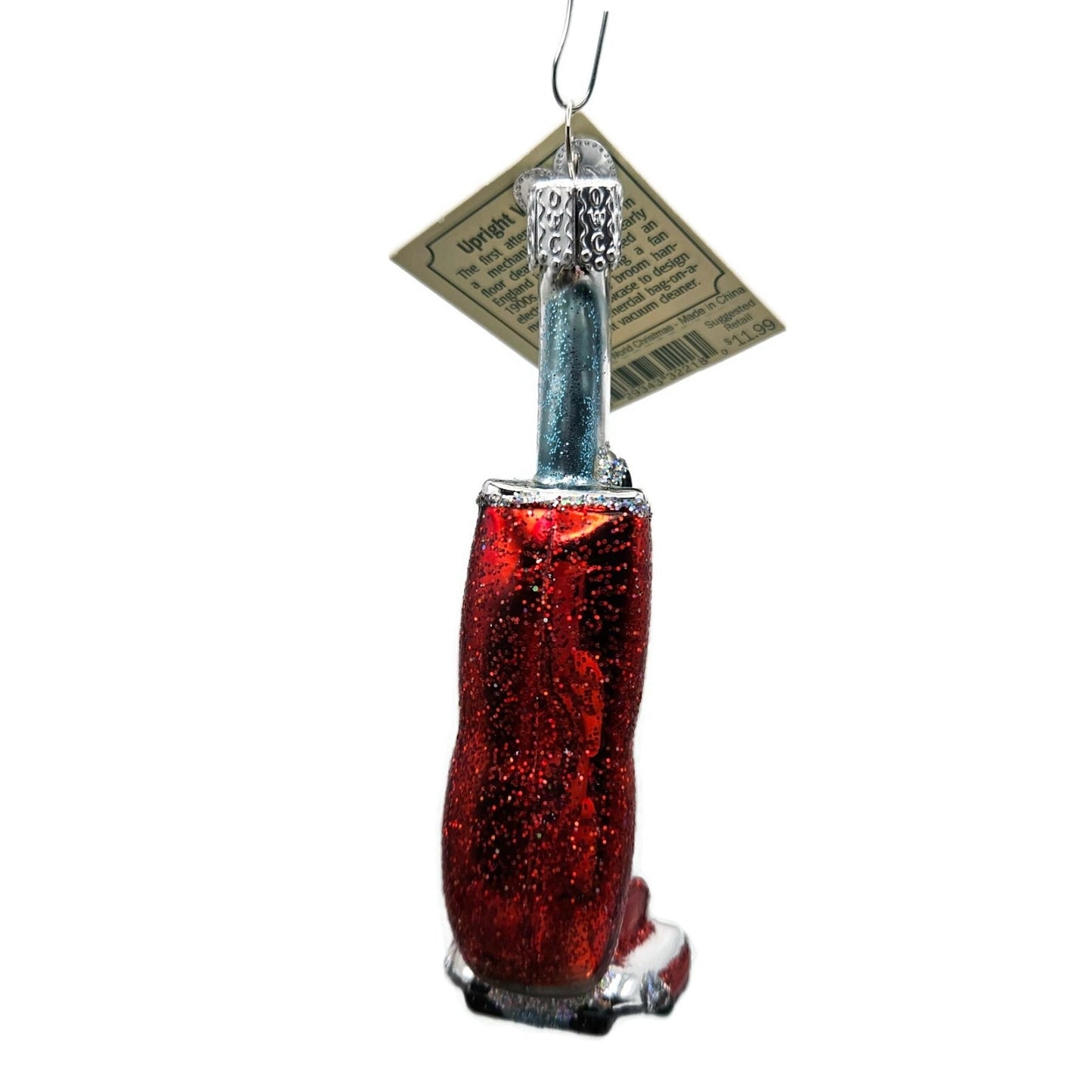 Upright Vacuum Red Christmas Holiday Tree OWC Ornament Old World Christmas