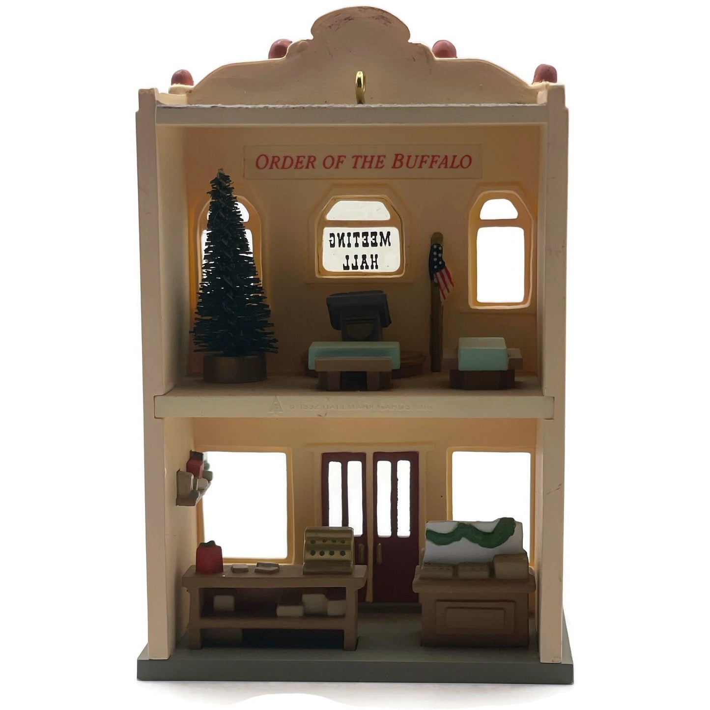 Hallmark Ornament Five and Ten Cent Store 1992 Nostalgic Christmas Village Tree