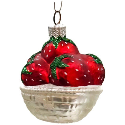 Patricia Breen Strawberry Basket Fruit Spring Dessert Christmas Tree Ornament