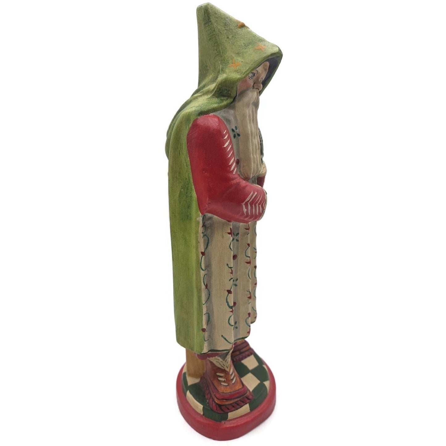 Vaillancourt Scandinavian Cubistic Father Chalkware Folk Art Christmas Figurine