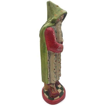 Vaillancourt Scandinavian Cubistic Father Chalkware Folk Art Christmas Figurine