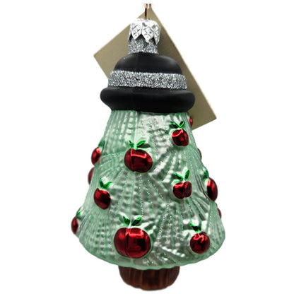 Patricia Breen Rene's Tree Black Band Glitter Apples Christmas Ornament 9837