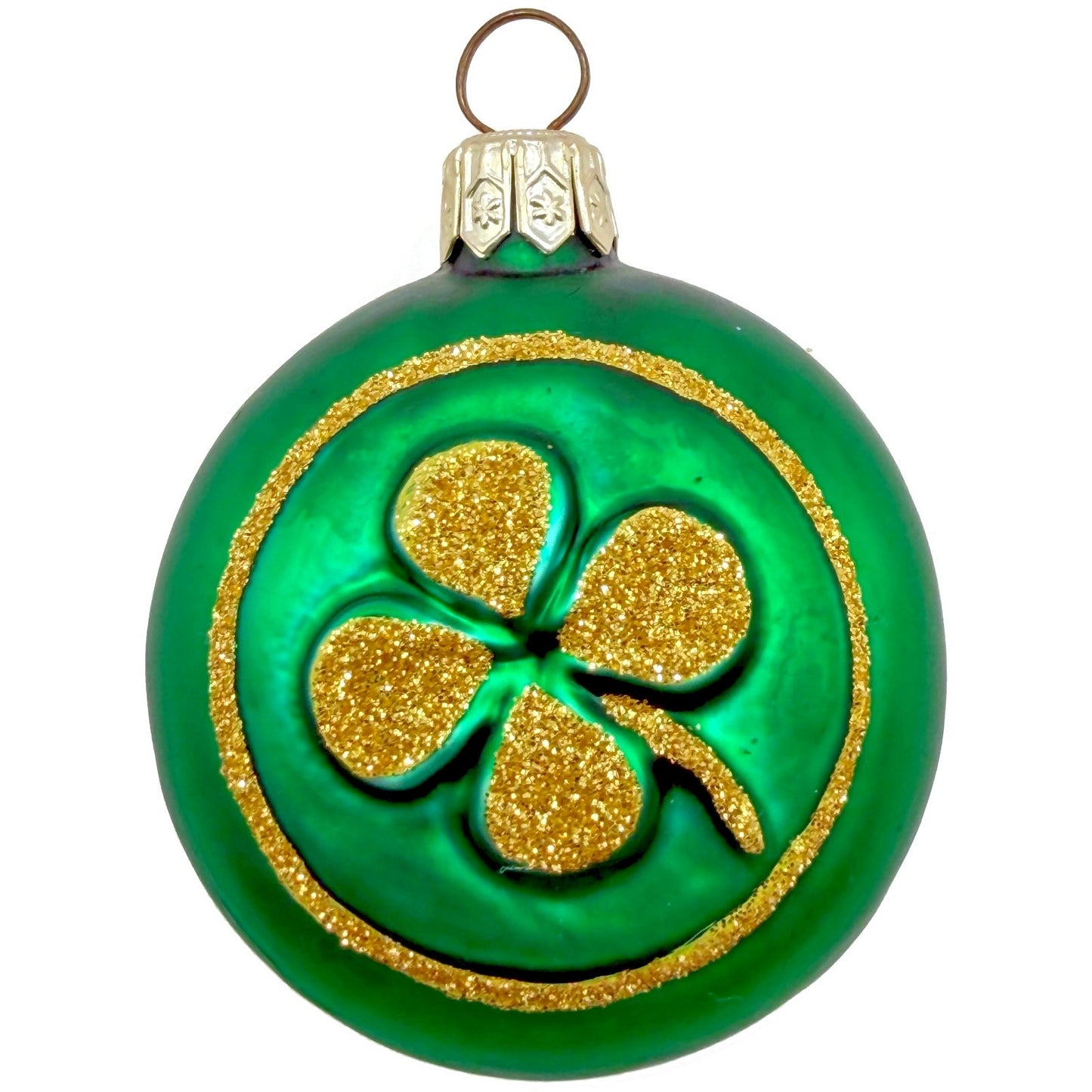 Patricia Breen Clover Medallion Round Shamrock Christmas Ornament 9600WA