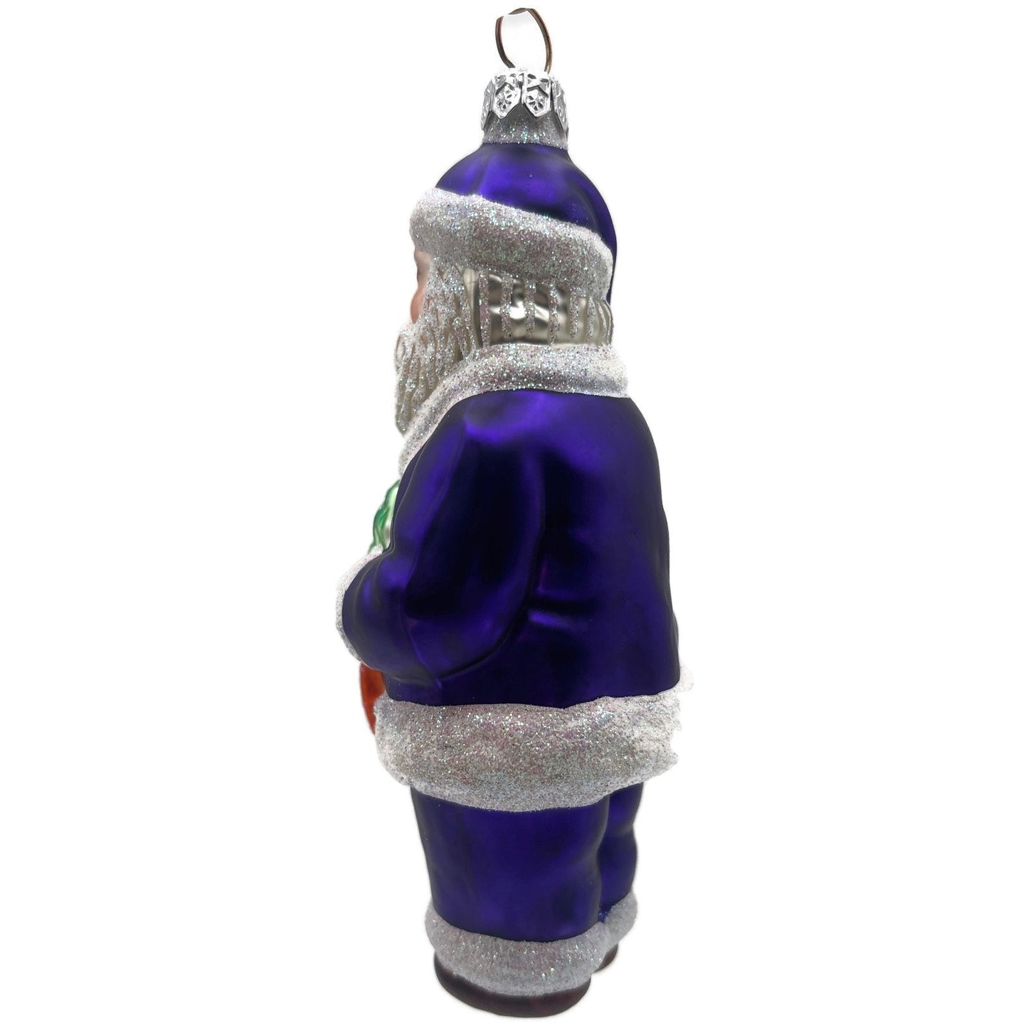 Patricia Breen A Snack For Rudolph Purple Glittered Hat Christmas Tree Ornament