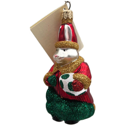 Patricia Breen A Christmas Bunny Red Green Easter Rabbit Christmas Tree Ornament