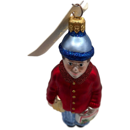 Patricia Breen Henrys First Day of School Red Blue Boy Christmas Ornament 9719