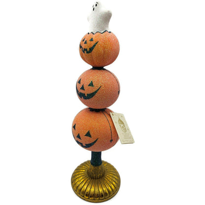 Patricia Breen Ghostly Finial Bats Spiders Jack-O-Lantern Halloween Tree Topper