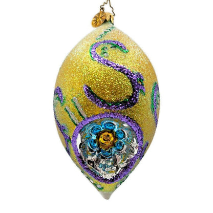 Christopher Radko Fantasia Mod Elegance Reflector Christmas Tree Decor Ornament